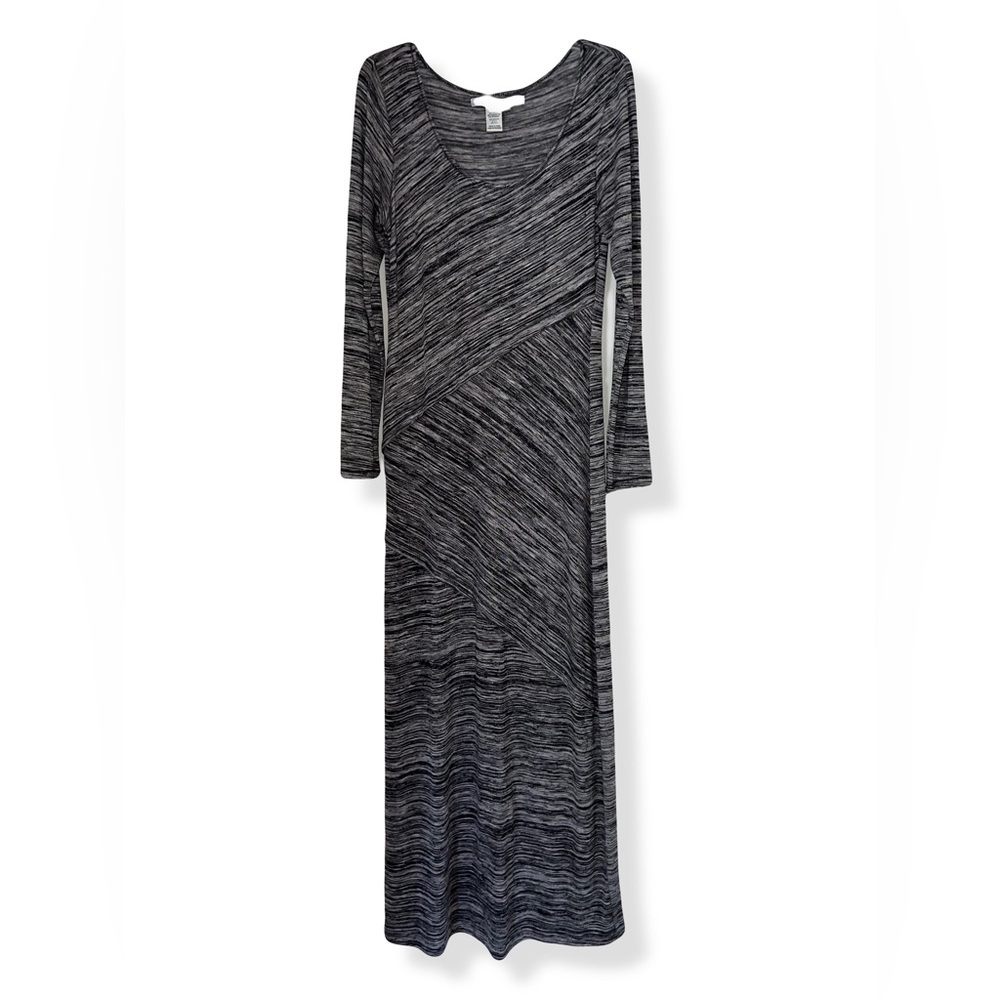 Max Studio Women’s Long Sleeve Black & White Maxi Dress Size Large